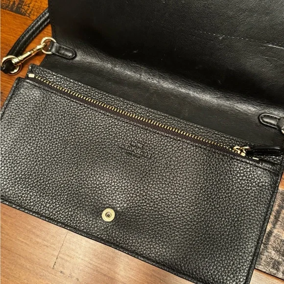 Coach Black Leather Crossbody - Picture 7 of 9